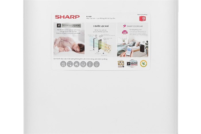 Máy lọc không khí và tạo ẩm Sharp KI-N40V-W 29W